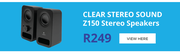 Logitech Clear Stereo Sound Z150 Stereo Speakers