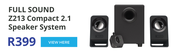 Logitech Full Sound Z213 Compact 2.1 Speaker System