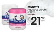 Bennetts Aqueous Cream-500ml Each