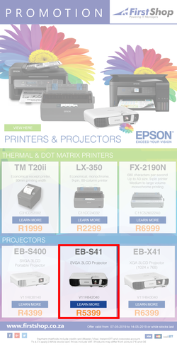 First Shop : Epson Promo (7 May - 14 May 2019), page 2