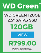 WD Green 120GB 2.5" SATA3 SSD WDS120GIGOA