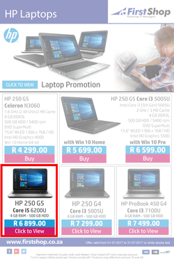First Shop : HP Laptops (1 July - 31 July 2017), page 1