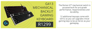 Logitech G413 Mechanical Backlit Gaming Keyboard-Each