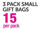 Everday 3 Pack Small Gift Bags-Per Pack