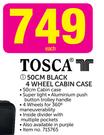 Tosca 50cm Black 4 Wheel Cabin Case-Each