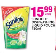 Sunlight Dishwashing Liquid Pouch-750ml