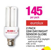 Eurolux 2 Pack 15W Day/Night Sensor Globe-Per Pack