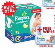 Pampers Jumbo Mega Box + Free Wipes-Each