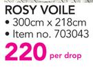 Always Home Rosy Voile 300x218Cm-Per Drop