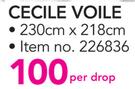 Always Home Cecile Voile 230x218Cm-Per Drop