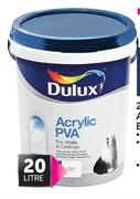 5L Dulux Acrylic PVA Brilliant White 