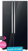 Russell Hobbs 516Ltr Side By Side Black Glass Finish