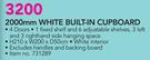 Ucan 2000mm White Built-In Cupboard
