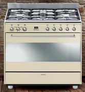 Smeg 90cm Anthracite/Cream Or Stainless Steel Gas Electric Cooker COOKER SSA9M