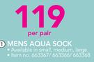 Olympic Mens Aqua Sock-Per Pair
