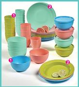 Assorted Plasticware 4 Pack Plate Or Bowl With Lid/8 Pack Plate-Each