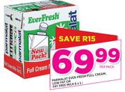Parmalat Ever Fresh Full Crea, Low Fat Or Fat Free Milk-6x1Ltr Each
