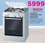 Bosch 4 Burner Stainless Steel Gas Stove HGG223329Z-Per Set