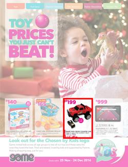 Game : Toy Prices You Just Can't Beat (25 Nov - 24 Dec 2016), page 1