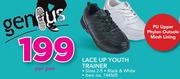 Genius Lace Up Youth Trainers-Per Pair