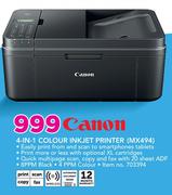 Canon 4-In-1 Colour Inkjet Printer MX494
