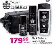 Yardley English Blazer Black Toiletry Bag Gift Set-Per Set