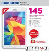 Samsung 7" 3G Tab3 LITE(SM-T116)-On MyMeg 500 Topup Data Price Plan
