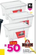 Big Jim 4Ltr Alpha Storage Boxes-For 3