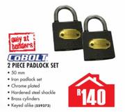 Cobolt 2 Piece Padlock Set