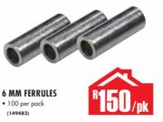 6mm Ferrules-100 Per Pack
