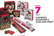 Assorted Valentine's Tags And Warps-Each