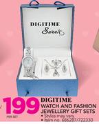 Digitime Watch And Fashion Jewellery Gift Sets-Per Set
