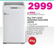 Hisense 8Kg Top Load Washing Machine White