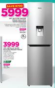 Hisense 340Ltr Bottom Freezer Fridge Inox With Water Dispenser