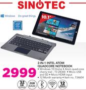 Sinotec 2 In 1 Intel Atom Quadcore Notebook