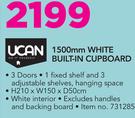 Ucan 1500mm White Built-In Cupboard