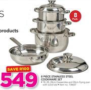 Mainstays 8 Piece Stainless Steel Cookware Set