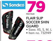 Sondico Flair Slip Soccer Shin Guard-Per Pair