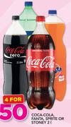 Coca Cola, Fanta, Sprite pr Stoney-4 x 2Ltr