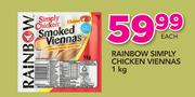 Rainbow Simply Chicken Viennas-1Kg
