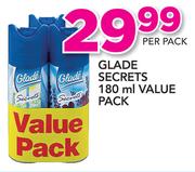 Glade Secrets 180ml value Pack-Per Pack
