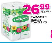Twinsaver Roller Towels 4's-Per Pack