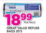 Great value Refuse Bag-20's-Per Pack