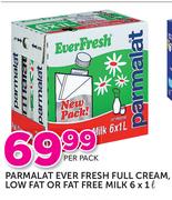 Parmalat Ever Fresh Full Cream, Low Fat Or Fat Free Milk-6x1Ltr Per Pack