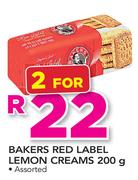 Bakers Red Label Lemon Creams Assorted-2x200g