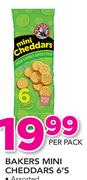 Bakers Mini Cheddars-6's Per Pack