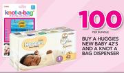 Huggies New Baby 42's And A Knot A Bag Dispenser-Per Bundle