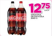 Coca-Cola Or Coca-Cola Zero-2Ltr Each