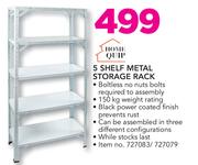 Home Quip 5 Shelf Metal Storage Rack