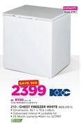 KIC 210Ltr Chest Freezer White KCG 210 1